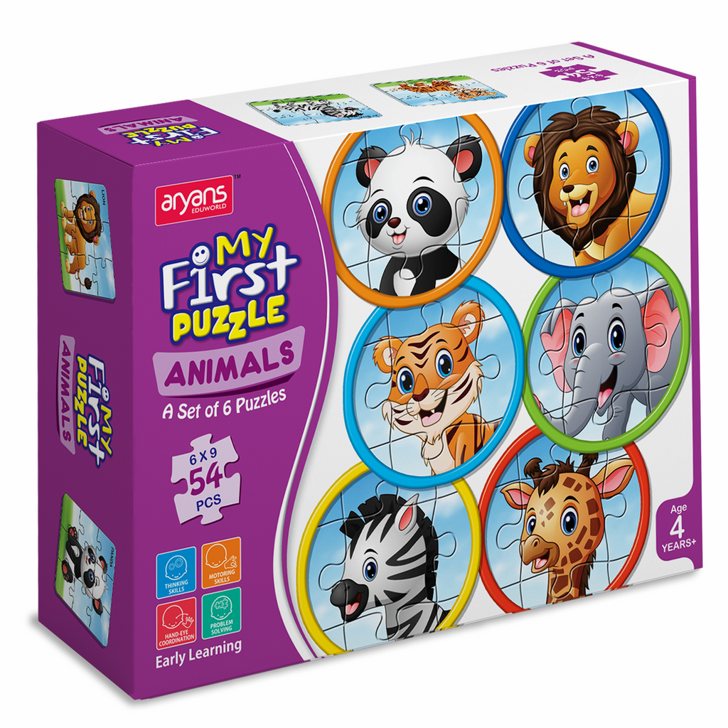 My First Puzzle Animals for Kids Set of 6 Edu Aryans Eduworld