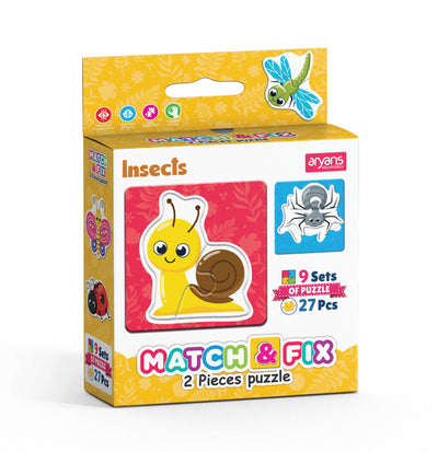 Match & Fix (INSECTS) - 2pcs. Puzzle