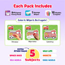 Coloring cards - Vehicles, Color N Wipe Reusable Cards