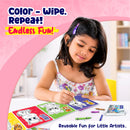 Coloring cards - Space Race, Color N Wipe Reusable Cards