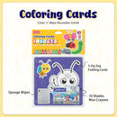 Coloring cards - Insects, Color N Wipe Reusable Cards