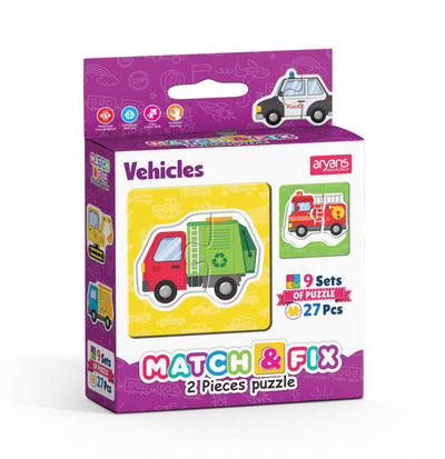 Match & Fix (VEHICLE) - 2pcs. Puzzle