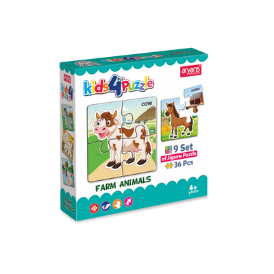 Kids 4Pcs. Puzzle - Farm Animals