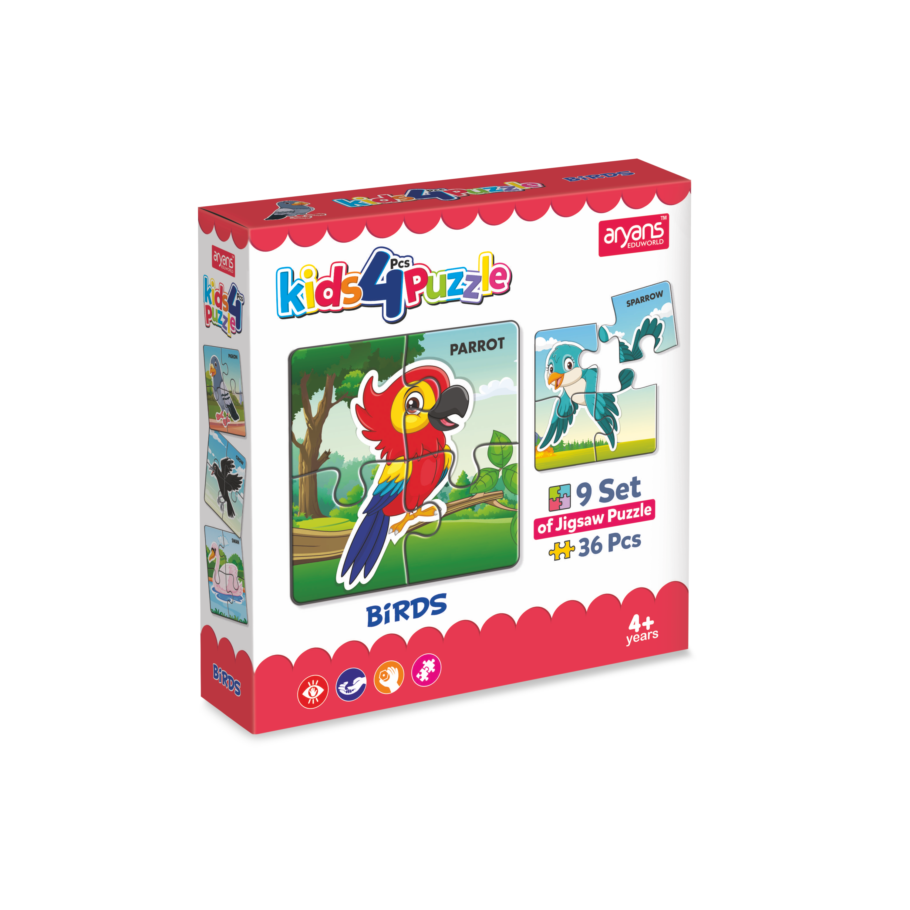 Kids 4Pcs Puzzle (Birds)