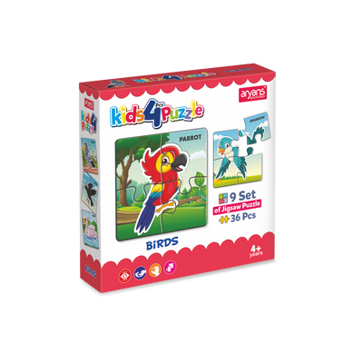 Kids 4Pcs. Puzzle - Birds