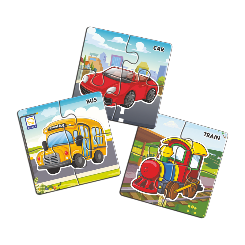 Kids 4Pcs Puzzle (Vehicles)
