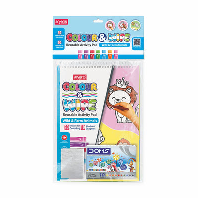 Colour N Wipe Reusable Pad - Wild & Farm Animal (PVC)