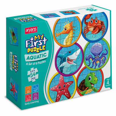 My First Puzzle Aquatic for Kids | Set of 6 Edu Puzzles | 54 Pcs Puzzle | Age 4+