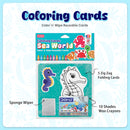Coloring cards - Sea World, Color N Wipe Reusable Cards