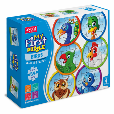 My First Puzzle Birds for Kids | Set of 6 Edu Puzzles | 54 Pcs Puzzle | Age 4+