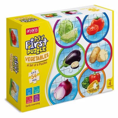 My First Puzzle Vegetable for Kids | Set of 6 Edu Puzzles | 54 Pcs Puzzle | Age 4+