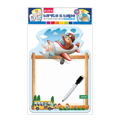 Write & Wipe Reusable Writing Board - Activity Set (Shapes)
